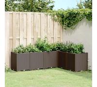 vidaXL Jardinière 160 x 120 x 53 cm polypropylène Marron