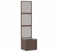 vidaXL Jardinière Marron 35 x 30 x 135 cm Métal, Balcon, Jardinières Modernes, Pots en métal durables pour décor extérieur, Unités de Jardinage Urbain