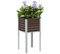 Vidaxl Jardinière Marron 45x45x88 Cm Acier Marron