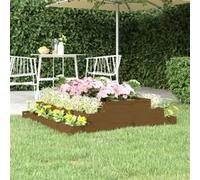 Vidaxl Jardinière Marron Miel 110x110x27 Cm Bois Massif De Pin