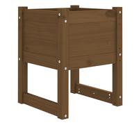 Vidaxl Jardinière Marron Miel 40x40x52,5 Cm Bois Massif De Pin