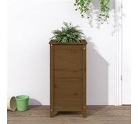 vidaXL Jardinière marron miel 40x40x78 cm bois massif de pin825278 G