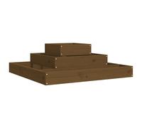 Vidaxl Jardinière Marron Miel 80x80x27 Cm Bois Massif De Pin