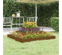 Vidaxl Jardinière Marron Miel 80x80x27 Cm Bois Massif De Pin