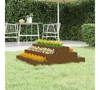 Jardinière Marron Miel 80x80x27 Cm Bois Massif De Pin