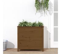 Vidaxl Jardinière Marron Miel 82,5x40x78 Cm Bois Massif De Pin