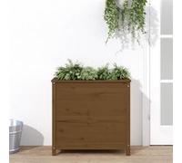 Vidaxl Jardinière Marron Miel 82,5x40x78 Cm Bois Massif De Pin
