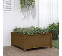 Vidaxl Jardinière Marron Miel 82,5x82,5x39 Cm Bois Massif De Pin