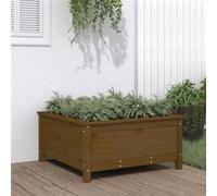 Jardinière marron miel 82,5x82,5x39 cm bois massif de pin825299