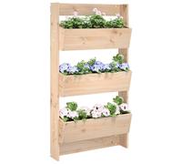 Jardinière Murale 3 Niveaux Pot de Fleurs Vertical Blanc Bois Pin Massif vidaXL