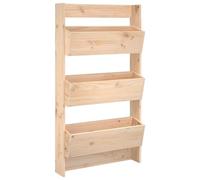 vidaXL Jardinière Murale 3 Niveaux 60x18,5x110 cm Bois de pin Massif