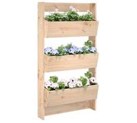 vidaXL Jardinière murale 3 niveaux 60x18,5x110 cm bois de pin massif 825114