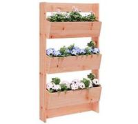 Jardinière Murale 3 Niveaux Pot de Fleurs Vertical Noir Bois Pin Massif vidaXL