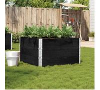 Vidaxl Jardinière Noir 100x100 Cm Bois Massif De Pin