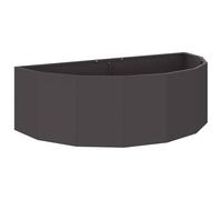 vidaXL Jardinière Noir 120 x 60 x 35 cm Acier, Jardinier en Acier, Support de Plantes, déco extérieure, Pot Durable, Accent de Serre, Pot terrasse