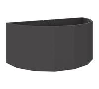 vidaXL Jardinière Noir 120 x 60 x 50 cm Acier, Jardinier en Acier, Support de Plantes, déco extérieure, Pot Durable, Accent de Serre, Pot terrasse