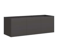 vidaXL Jardinière Noir 120x40x40 cm Acier laminé à Froid, Pot de Fleurs, Support de Plantes, lit surélevé, Support de jardinière, bac à Plantes