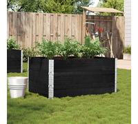 Vidaxl Jardinière Noir 120x80 Cm Bois Massif De Pin