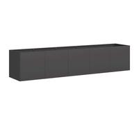vidaXL Jardinière Noir 200x40x40 cm Acier laminé à Froid
