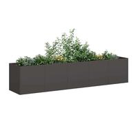vidaXL Jardinière noir 200x40x40 cm acier laminé à froid, pot de fleurs, support de plantes, lit surélevé, support de 860682