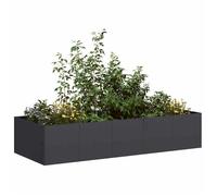 vidaXL Jardinière bac à plantes 200x80x40 cm Acier Noir