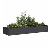 vidaXL Jardinière 280 x 80 x 40 cm Acier Noir