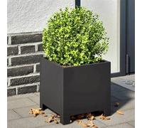 vidaXL Jardinière noir 30x30x30 cm acier, planteur, jardinière de patio, bac à fleurs, jardinière d'extérieur, boîte à 851185 Noir G