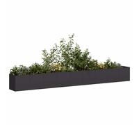 vidaXL Jardinière 360x40x40 cm Noir – Acier laminé à froid