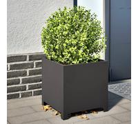 vidaXL Jardinière noir 40x40x40 cm acier, planteur, jardinière de patio, bac à fleurs, jardinière d'extérieur, boîte à 851199