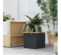 vidaXL Jardinière noir 40x40x40 cm résine tressée 319414