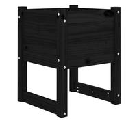 Vidaxl Jardinière Noir 40x40x52,5 Cm Bois Massif De Pin