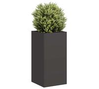 vidaXL Jardinière 40x40x80 cm Acier laminé à froid Noir