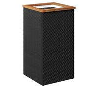vidaXL Jardinière Noir 40x40x80 cm résine tressée, lit surélevé, bac à Fleurs, Support de jardinière, Pot de Jardin, Pot de Fleurs, Support de Plantes