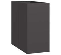 vidaXL Jardinière en acier Noir 40x80x80 cm – Pot de fleurs surélevé