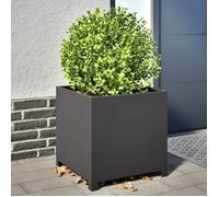 vidaXL Jardinière en acier 50x50x50 cm pour extérieur Noir