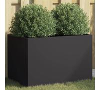 vidaXL Jardinière, Bac à Fleurs, Pot de Plantes, Boîte à Fleurs, Jardinière Surélevée de Jardin Patio Terrasse, Noir 841595