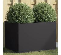 vidaXL Jardinière surélevée (bac à fleurs) 62×47×46 cm Acier laminé à froid Noir 841601