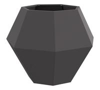 vidaXL Jardinière Noir 75 x 75 x 60 cm Acier, Jardin et terrasse, bac à Fleurs Solide, Support rectangulaire, décor d'herbes et Verdure, boîte