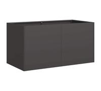 vidaXL Jardinière Noir 80x40x40 cm Acier laminé à Froid, Pot de Fleurs, Support de Plantes, lit surélevé, Support de jardinière, bac à Plantes
