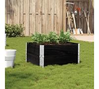 Vidaxl Jardinière Noir 80x60 Cm Bois Massif De Pin