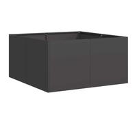 vidaXL Jardinière Noir 80x80x40 cm Acier laminé à Froid