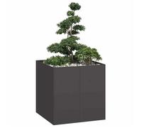vidaXL Jardinière Noir 80x80x80 cm Acier, Pot de Fleurs, Support de Plantes, lit surélevé, Support de jardinière, bac à Plantes, jardinière de Jardin
