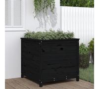 Vidaxl Jardinière Noir 82,5x82,5x78 Cm Bois Massif De Pin