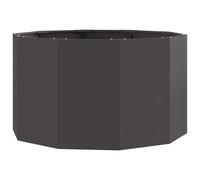 vidaXL Jardinière Noir 90 x 90 x 50 cm Acier, Jardins et terrasses, jardinières Modernes en Acier, Pots Ronds, déco de Patio pour Exposer Vos Plantes