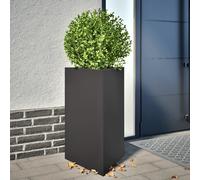 Vidaxl Jardinière Noir Triangulaire 50x43x75 Cm Acier
