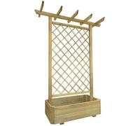 vidaXL Jardinière pergola 162 x 56 x 204 cm Bois