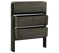 Vidaxl Jardinière Pliable De Jardin Gris 60x14x75 Cm Bois De Sapin Gris