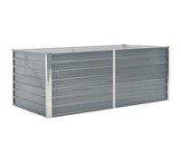 vidaXL Jardinière Pot de Fleurs Bac à Plante Pot de Plante Bac de Fleurs Légumes Herbes Jardin Extérieur 160x80x45 cm Acier Galvanisé Gris