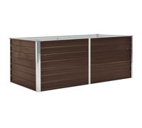 vidaXL Jardinière Pot de Fleurs Bac à Plante Pot de Plante Bac de Fleurs Légumes Herbes Jardin Extérieur 160x80x45 cm Acier Galvanisé Marron