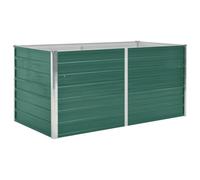 vidaXL Jardinière Pot de Fleurs Bac à Plante Pot de Plante Bac de Fleurs Légumes Herbes Jardin Extérieur 160x80x77 cm Acier Galvanisé Vert